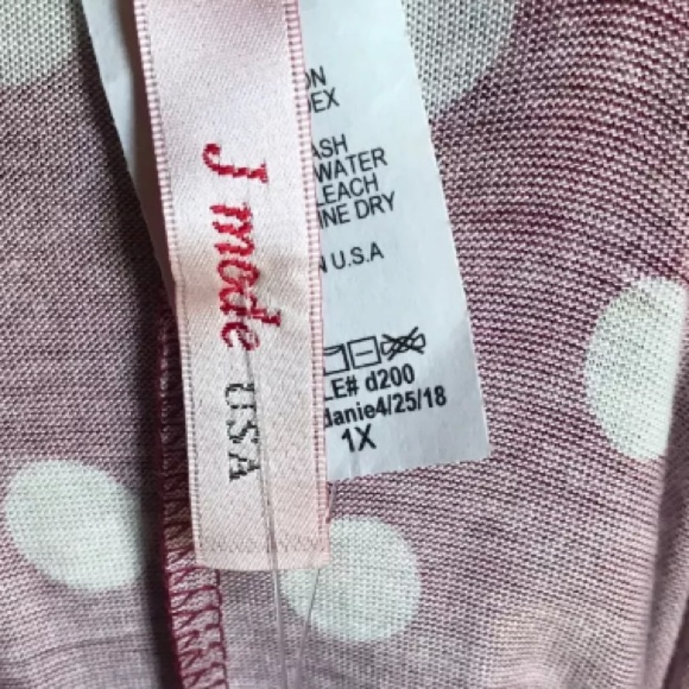 Burgundy Red Polka Dot Swing Dress - Picture 5 of 5